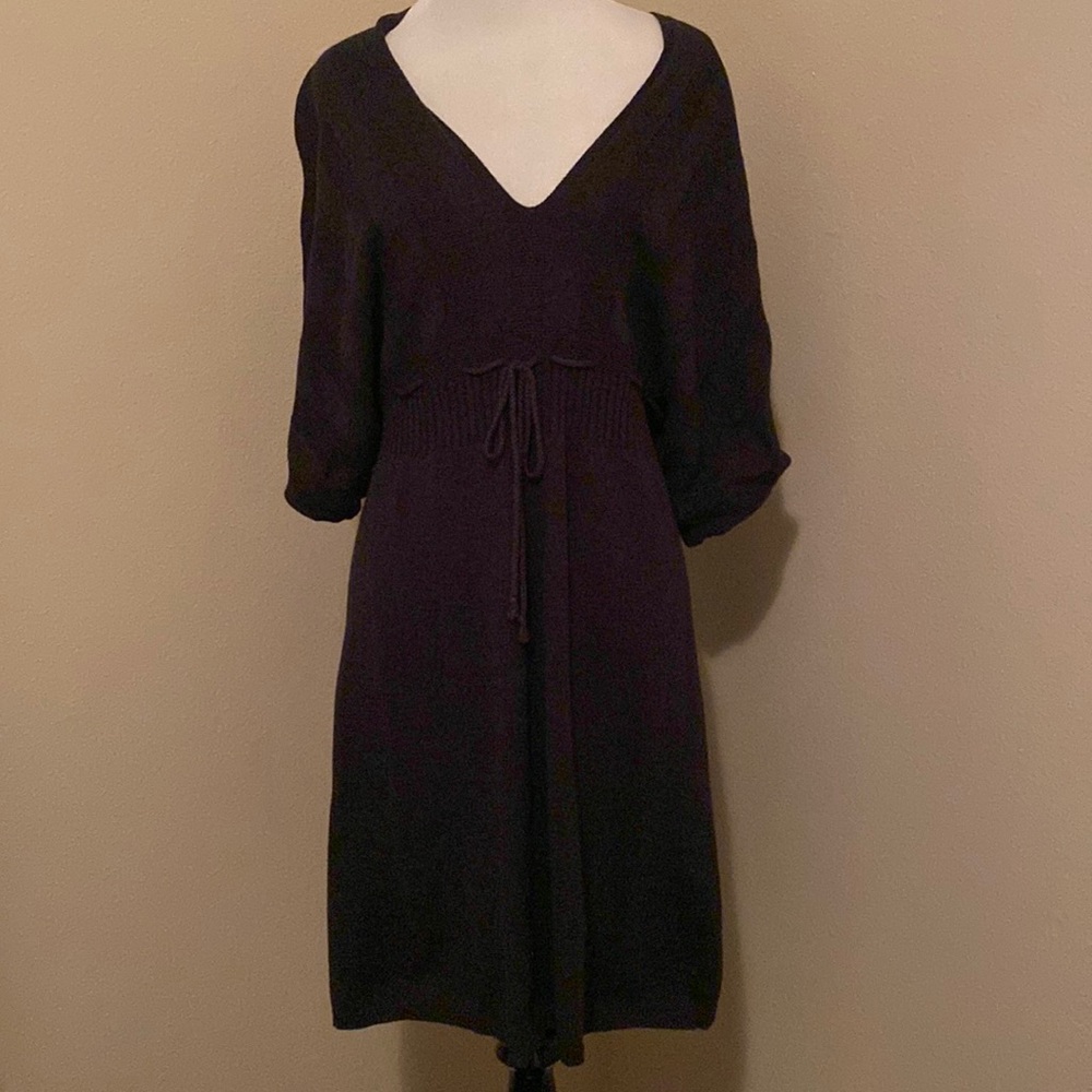 Gray sweater dress